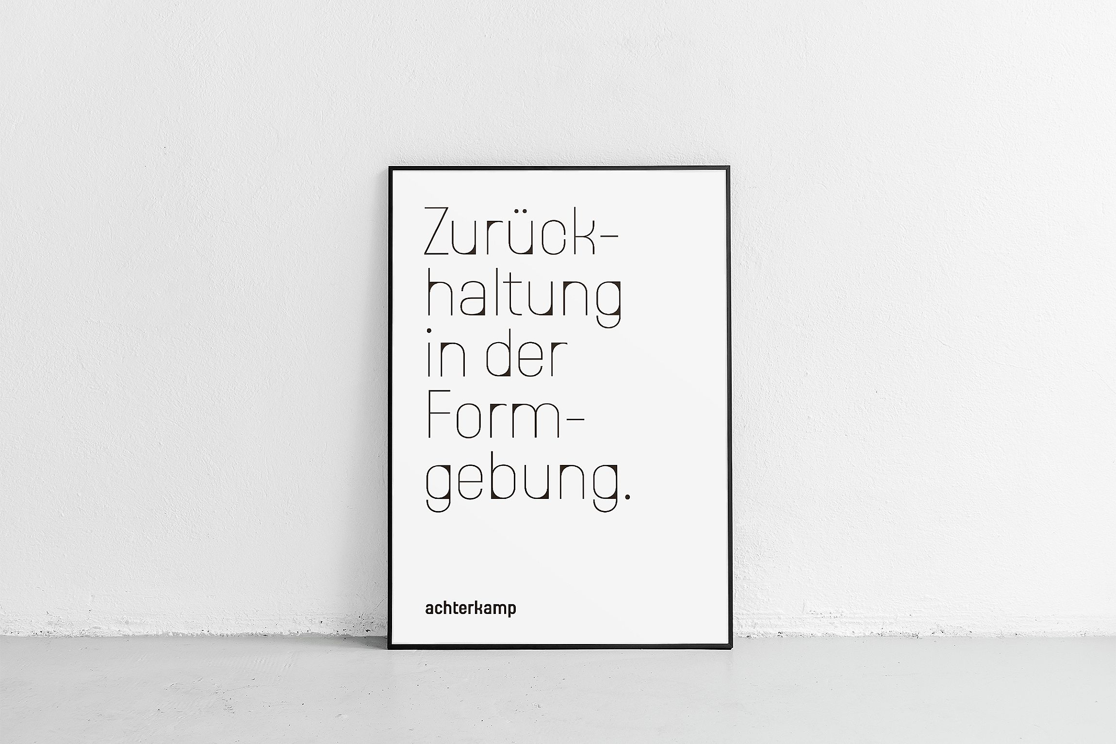 Postergestaltung für Achterkamp Architektur - entdecker*design